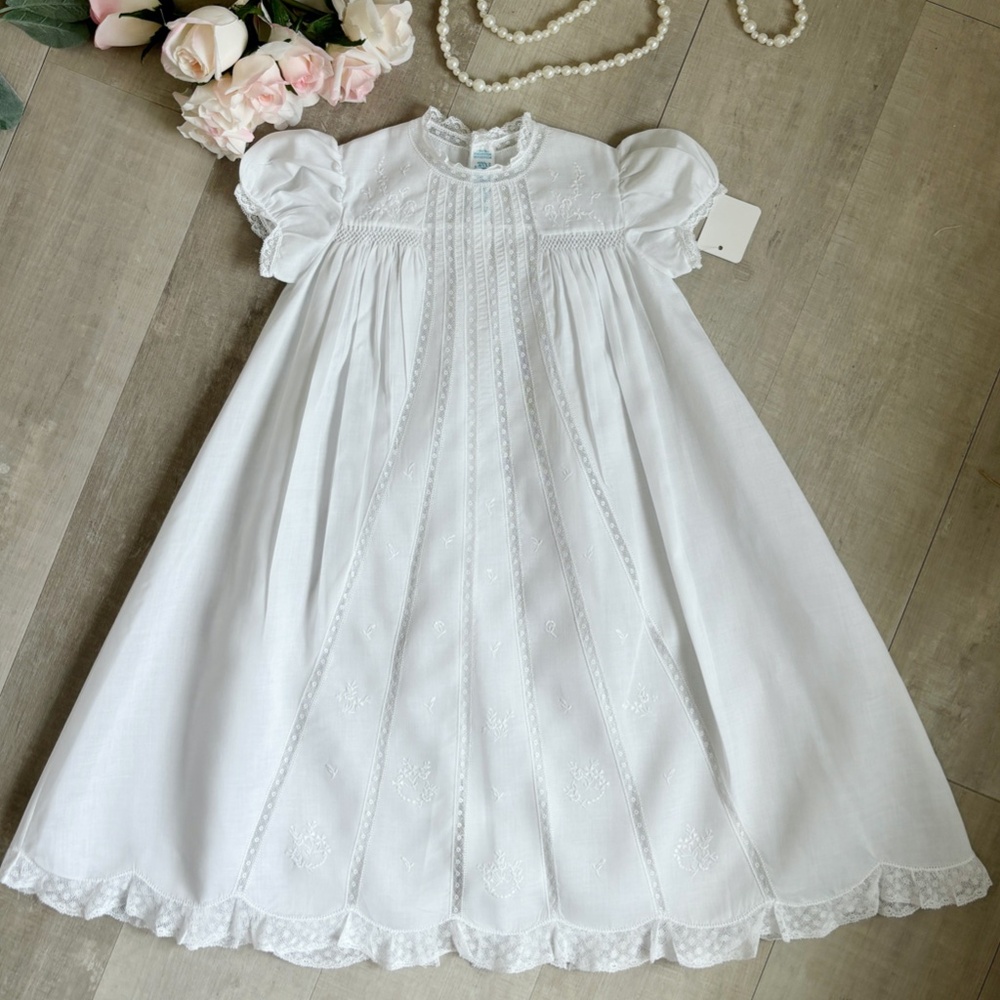 VERY RARE White Heirloom Special Occasion Gown Vintage Feltman Brothers NWT